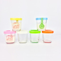 Food Packaging Very Cheaper Wide Mouth Glass Square Shape Pudding Bottle